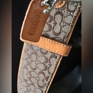 Coach Tan and Brown Patterned Belt